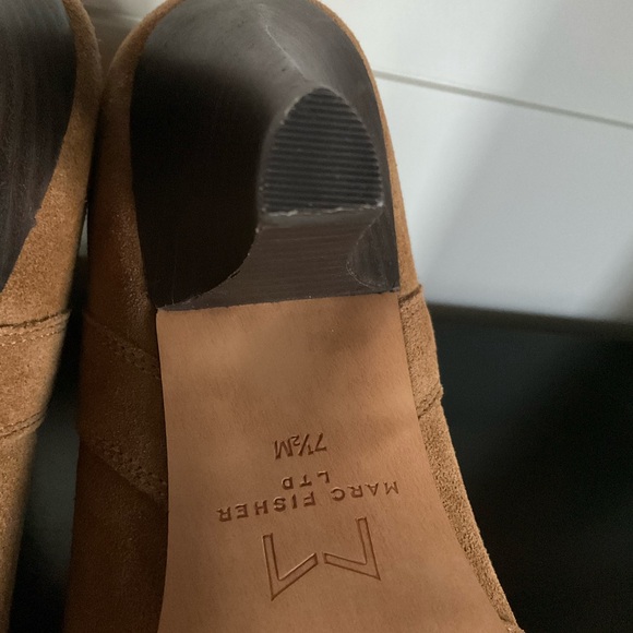 Marc Fisher Carissa Caramel Suede Ankle Boots - Picture 9 of 9